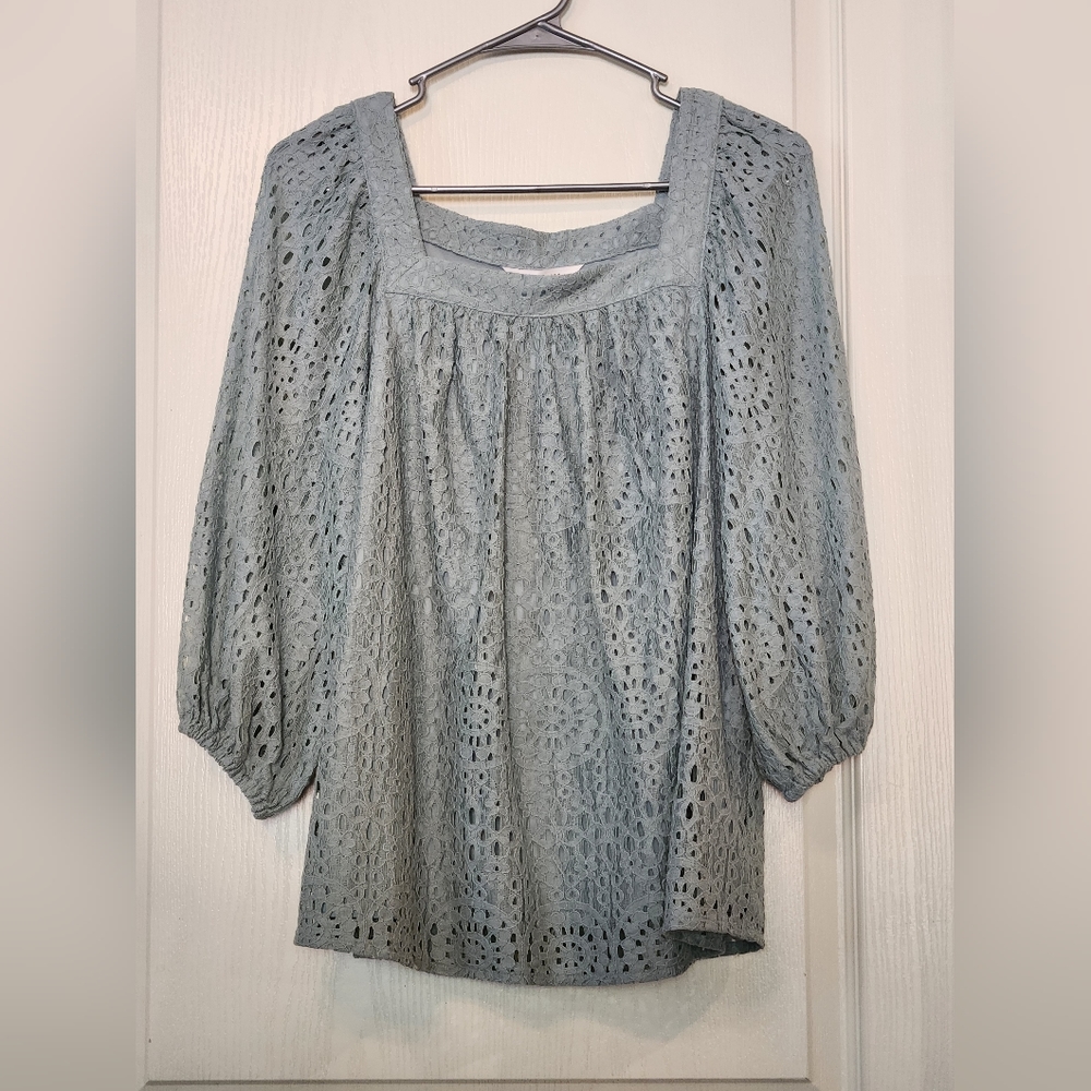 LC Lauren Conrad Blouse, M, Light Green